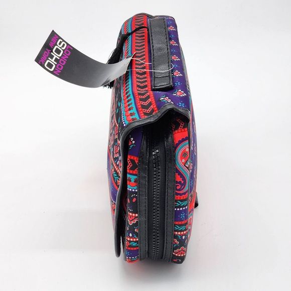 Soho Beauty Paisley Red Purple Hanging Makeup Bag - Picture 3 of 15